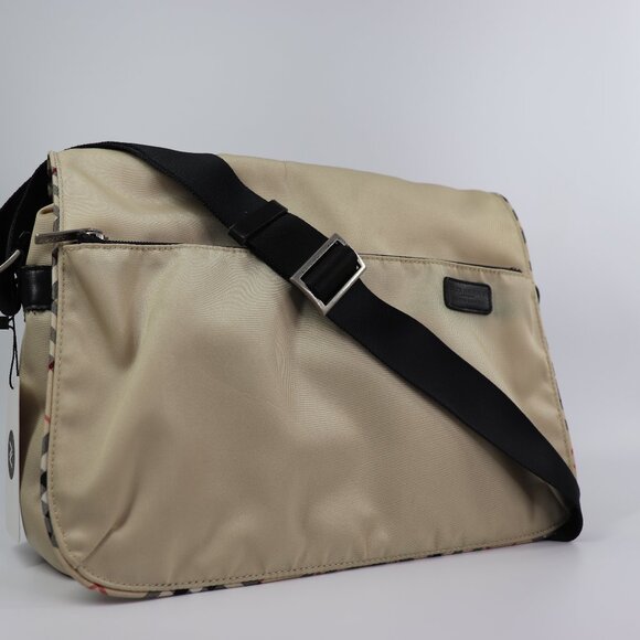 BURBERRY Blue Label Shoulder Bag Nylon Beige